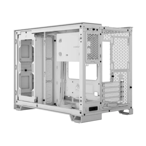 Caja pc corsair geh midi 2500d airflow tempered glass blanco