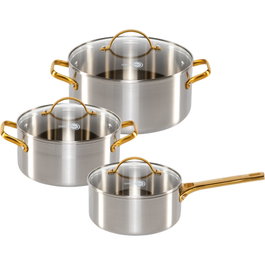 GreenPan Padova Reserve Set de ollas de 3 piezas en acero inoxidable
