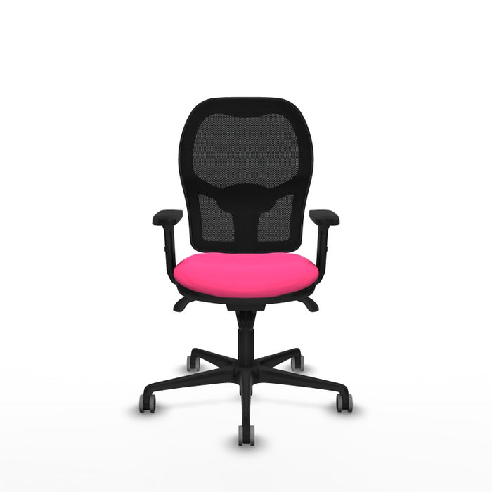 PIQUERAS Y CRESPO Silla de oficina Jorquera Rosa y Negra