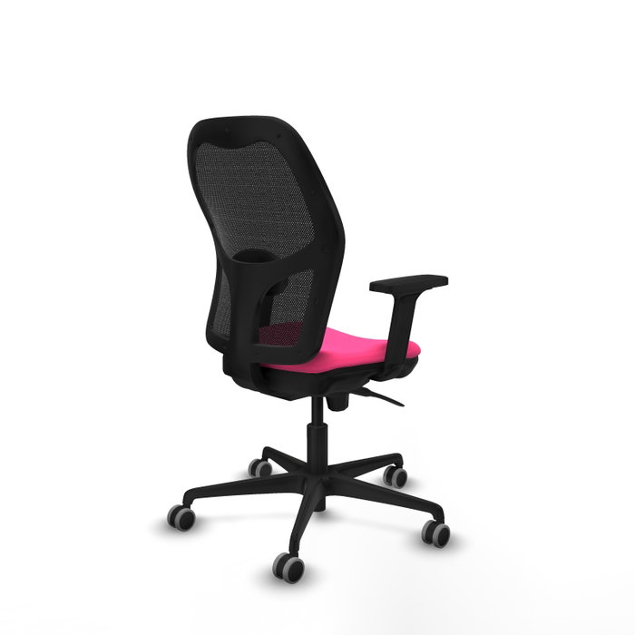 PIQUERAS Y CRESPO Silla de oficina Jorquera Rosa y Negra