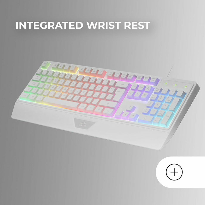 Mars gaming MK124 Teclado gaming semimecánico Blanco Mars gaming MK124 Teclado gaming semimecánico Blanco