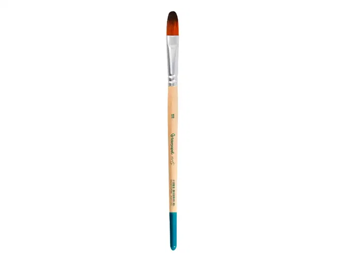 Liderpapel Pincel Nº 10 Punta Filbert/Lengua de Gato Pelo Sintético Certificado para Acrílica y Acuarela con Control y Flexibilidad