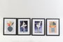 DKD Home Decor Cuadro Ballet Enmarcado Pack de 4 unidades (35x2x45 cm) en Azul, Negro y Blanco