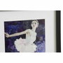 DKD Home Decor Cuadro Ballet Enmarcado Pack de 4 unidades (35x2x45 cm) en Azul, Negro y Blanco