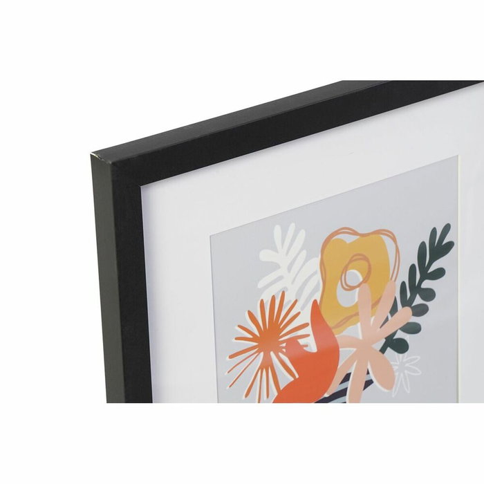 DKD Home Decor Cuadro Ballet Enmarcado Pack de 4 unidades (35x2x45 cm) en Azul, Negro y Blanco