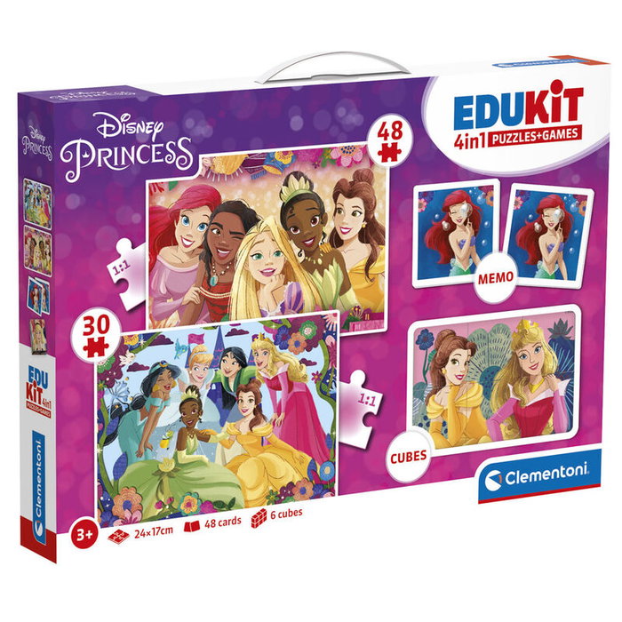 Clementoni Edukit 4 en 1 Princesas Disney