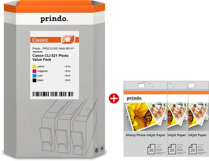 Prindo Classic Value Pack Negro, Cian, Magenta y Amarillo Prindo Classic Value Pack Negro, Cian, Magenta y Amarillo