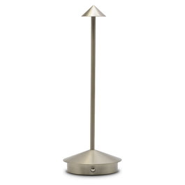 Realpower LED-Slim Light SL-30, Lámpara LED Portátil Recargable de Aluminio Plateado, Regulable con Batería 2600 mAh