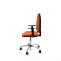 PIQUERAS Y CRESPO Silla de oficina Algarra, Tela Naranja, Brazos 1D, Base cromada