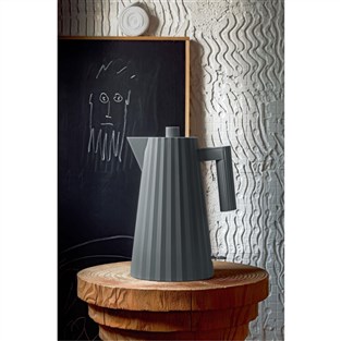 Alessi MDL06/1 Hervidor Eléctrico Pequeño Gris 1 Litro Plissé Alessi MDL06/1 Hervidor Eléctrico Pequeño Gris 1 Litro Plissé