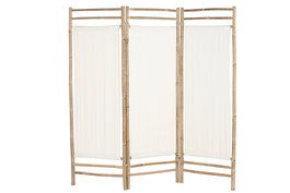 DKD Home Decor Biombo Tropical 3 x 175 x 165 cm Bambú Algodón