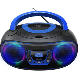 Denver TDB-212BU Boombox con CD, USB, Bluetooth y DAB+/FM - Azul