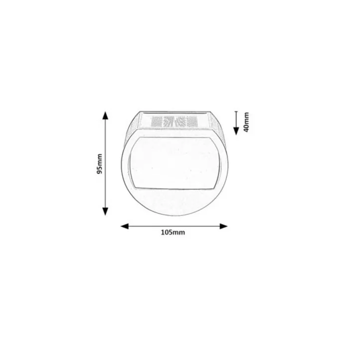 RABALUX Aplique Exterior Solar Narmada LED 0,5W 13Lm 4000K IP44 RAB-77004