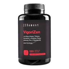 ZENEMENT Vigorizen 120 Vcaps. con Maca Negra, Tribulus, Panax Ginseng y L-Arginina para Energía Masculina y Soporte Hormonal