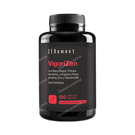 ZENEMENT Vigorizen 120 Vcaps. con Maca Negra, Tribulus, Panax Ginseng y L-Arginina para Energía Masculina y Soporte Hormonal