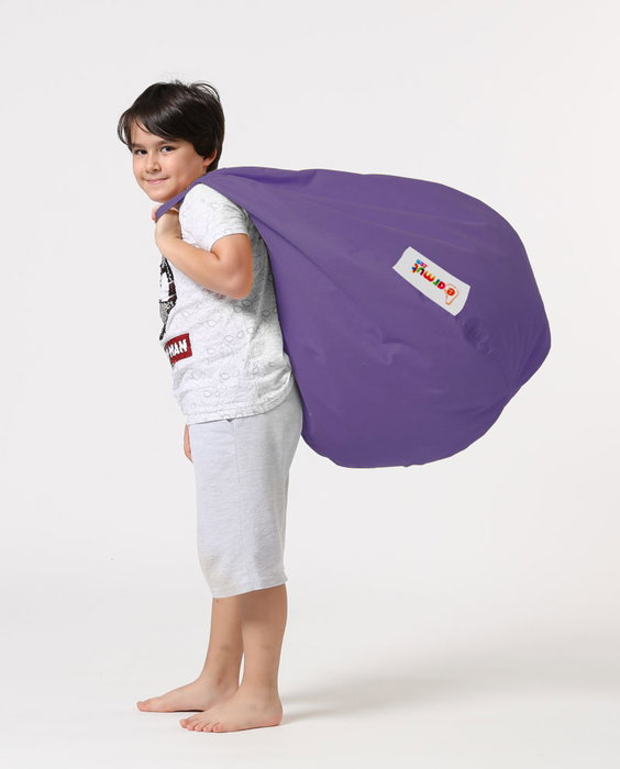 Atelier Del Sofa Puff de Jardín Púrpura 100% Poliéster Impermeable para Exterior