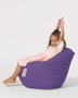 Atelier Del Sofa Puff de Jardín Púrpura 100% Poliéster Impermeable para Exterior