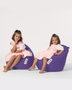 Atelier Del Sofa Puff de Jardín Púrpura 100% Poliéster Impermeable para Exterior