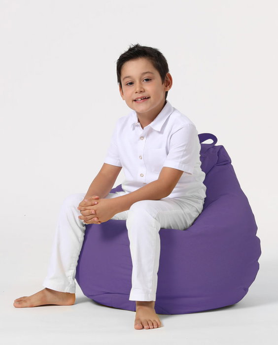 Atelier Del Sofa Puff de Jardín Púrpura 100% Poliéster Impermeable para Exterior
