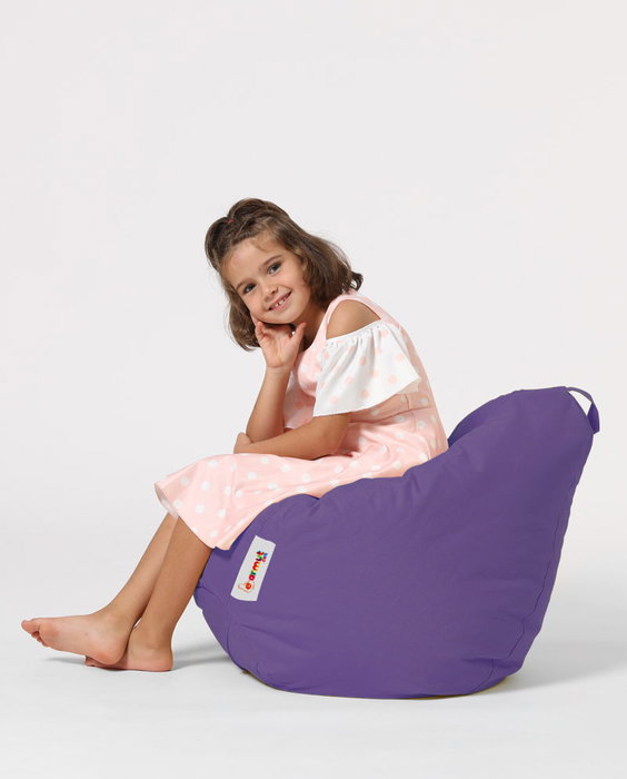 Atelier Del Sofa Puff de Jardín Púrpura 100% Poliéster Impermeable para Exterior