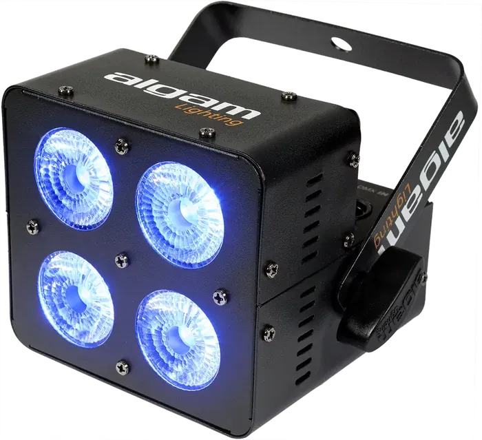 Algamlight Foco Proyector LED 4 x 10W RGBW Algamlight con 4 LEDs de 10W y Ángulo de Haz de 22°, Control DMX y Modos Automático y Musical