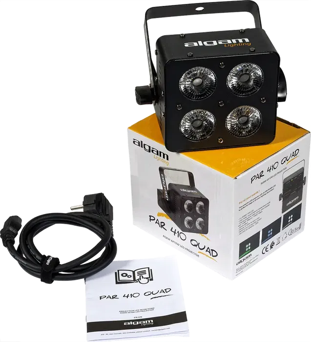 Algamlight Foco Proyector LED 4 x 10W RGBW Algamlight con 4 LEDs de 10W y Ángulo de Haz de 22°, Control DMX y Modos Automático y Musical