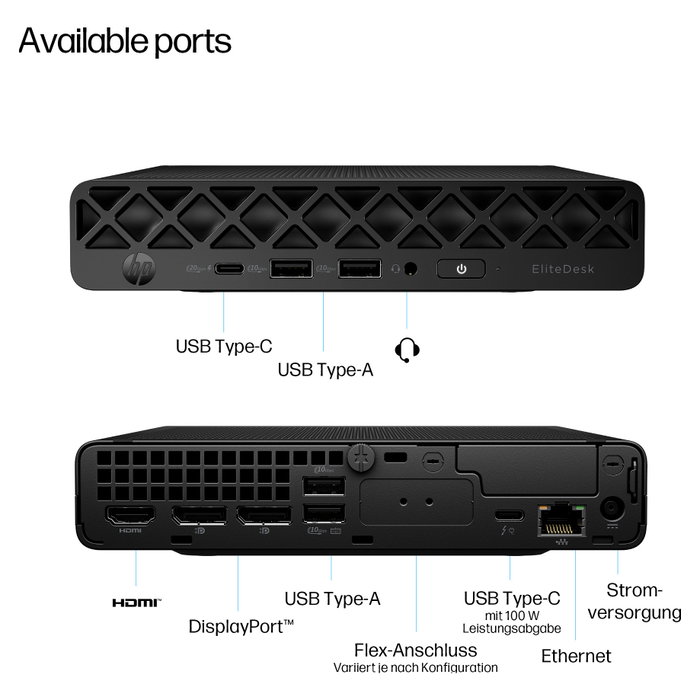 HP EliteDesk 8 Mini G1i CU9 285T con 32GB RAM, 1TB SSD y Windows 11 Pro