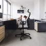 PIQUERAS Y CRESPO Silla de oficina Jorquera con mecanismo Sincro/Traslack, Blanco y Gris