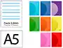 Liderpapel Libreta Tapa Plástico A5 48 Hojas 90gr Pauta 4 3,5mm Colores Surtidos