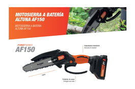ALTUNA Motosierra de mano 800W 150mm con 2 baterías de 21V