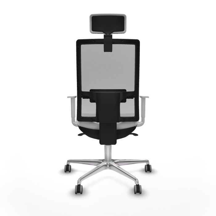 PIQUERAS Y CRESPO Silla de oficina Horna con mecanismo Sincro, Blanco y Gris PIQUERAS Y CRESPO Silla de oficina Horna con mecanismo Sincro, Blanco y Gris