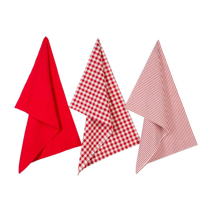 Atmosphera Trapos de Cocina de Algodón 45x70 cm, Pack de 3 Unidades, Colores Surtidos - Paños para Cocina