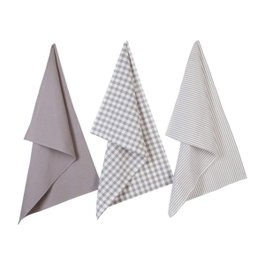 Atmosphera Pack de 3 Trapos de Cocina de Algodón, Colores Surtidos, 45 x 70 cm