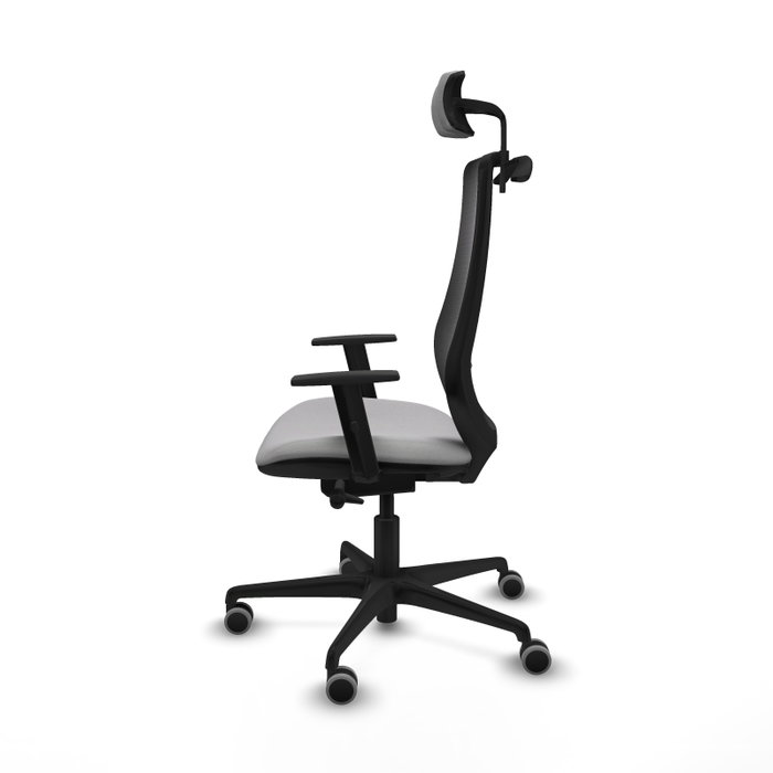 PIQUERAS Y CRESPO Silla de oficina Mardos con mecanismo Sincro/Traslack, Gris claro y Negro