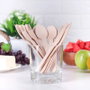 Wooow Set 12 Tenedores Desechables de Madera 16 x 2.8 x 1.8 cm (36 Unidades)