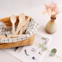Wooow Set 12 Tenedores Desechables de Madera 16 x 2.8 x 1.8 cm (36 Unidades)