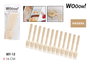 Wooow Set 12 Tenedores Desechables de Madera 16 x 2.8 x 1.8 cm (36 Unidades)