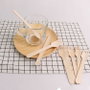 Wooow Set 12 Tenedores Desechables de Madera 16 x 2.8 x 1.8 cm (36 Unidades)