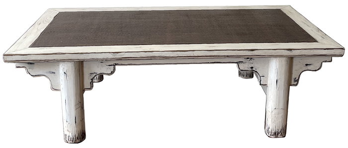 DKD Home Decor Mesa Centro Item Home Blanco Marron 167 x 90 x 50 cm DKD Home Decor Mesa Centro Item Home Blanco Marron 167 x 90 x 50 cm