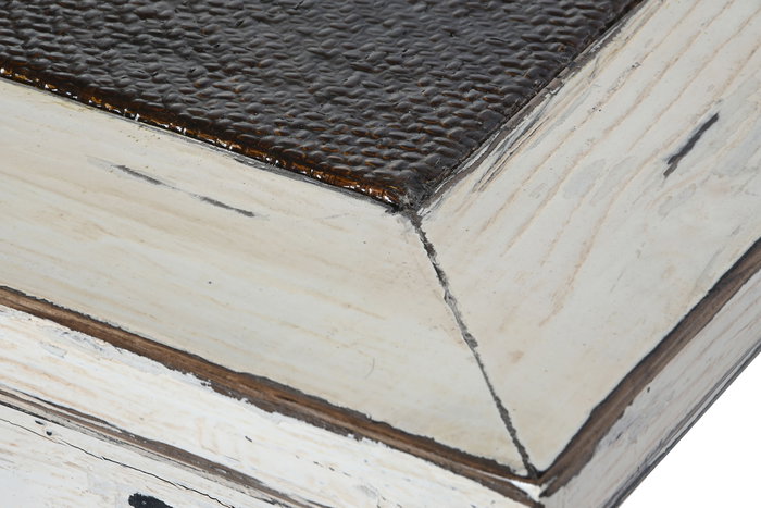 DKD Home Decor Mesa Centro Item Home Blanco Marron 167 x 90 x 50 cm DKD Home Decor Mesa Centro Item Home Blanco Marron 167 x 90 x 50 cm