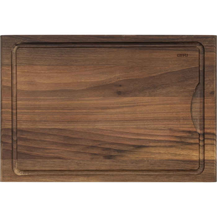 Gefu ENNO Tabla de cortar mediana con surco para jugos, madera de nogal de color marrón Skus: B1F58QMT5D