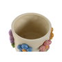 DKD Home Decor Macetero Dolomite Flores Crema