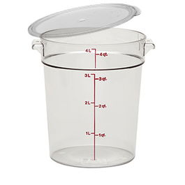 DB MARK Bote de Cocina Redondo con Tapa de Policarbonato, Capacidad 3.8 litros, Diámetro 20.8 cm, Almacenaje y Transporte