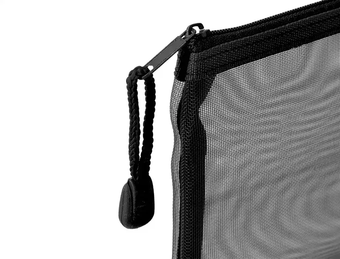 Liderpapel Bolsa Zipper Bag Poliéster Transpirable Multiusos Din A4 Negro con Cierre de Cremallera