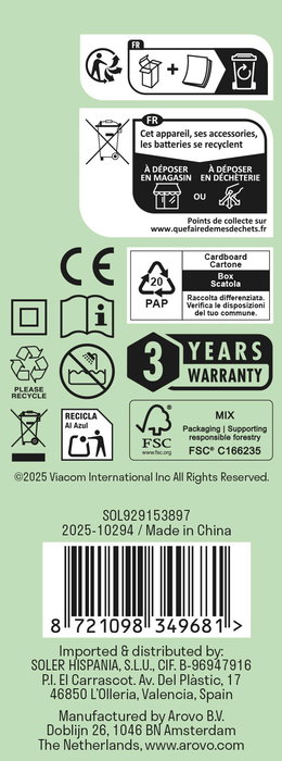 Inde Cepillo Alisador Recargable Emily In Paris 19.5 cm de largo x 3.5 cm de ancho x 3.6 cm de alto (12 Unidades)