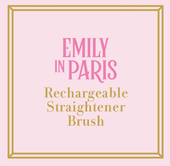 Inde Cepillo Alisador Recargable Emily In Paris 19.5 cm de largo x 3.5 cm de ancho x 3.6 cm de alto (12 Unidades)