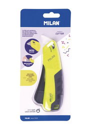 MILAN Cuter Milan Compact Auto Retráctil Ácido Amarillo (Set de 3)