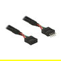 DELOCK Cable de extensión USB 2.0, tipo Macho a Hembra, 10 pines, 0.5 metros (50 cm) - Referencia Verlngerungskabel Pfostenstecker