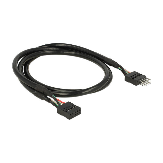 DELOCK Cable de extensión USB 2.0, tipo Macho a Hembra, 10 pines, 0.5 metros (50 cm) - Referencia Verlngerungskabel Pfostenstecker