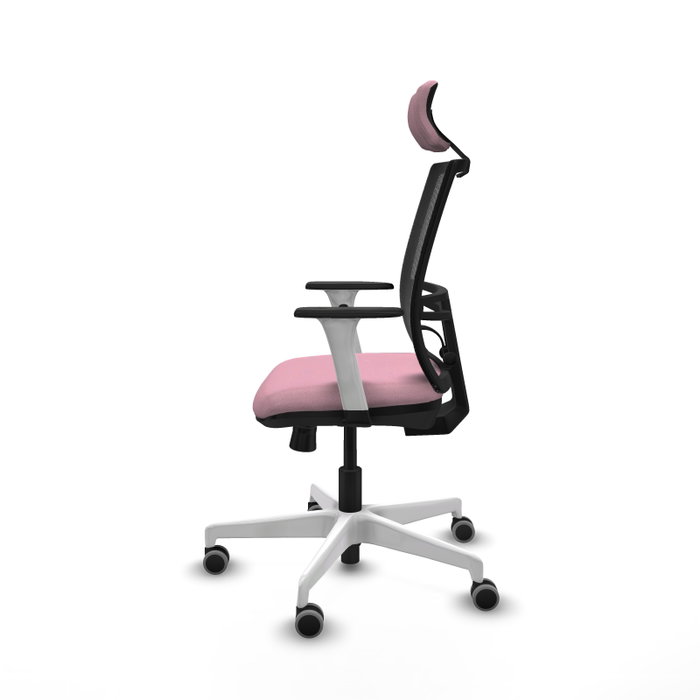 PIQUERAS Y CRESPO Silla de oficina Yunquera Rosa y Negro con mecanismo Sincro/Traslack PIQUERAS Y CRESPO Silla de oficina Yunquera Rosa y Negro con mecanismo Sincro/Traslack